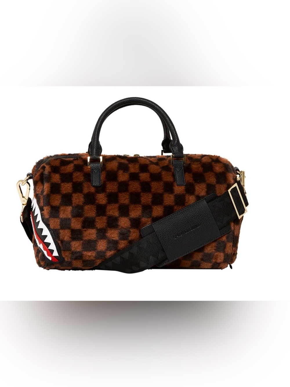 Rare Sprayground Women's Bauletto Fur Sharks In Paris Mini Duffle Bag NWT - Picture 4 of 9